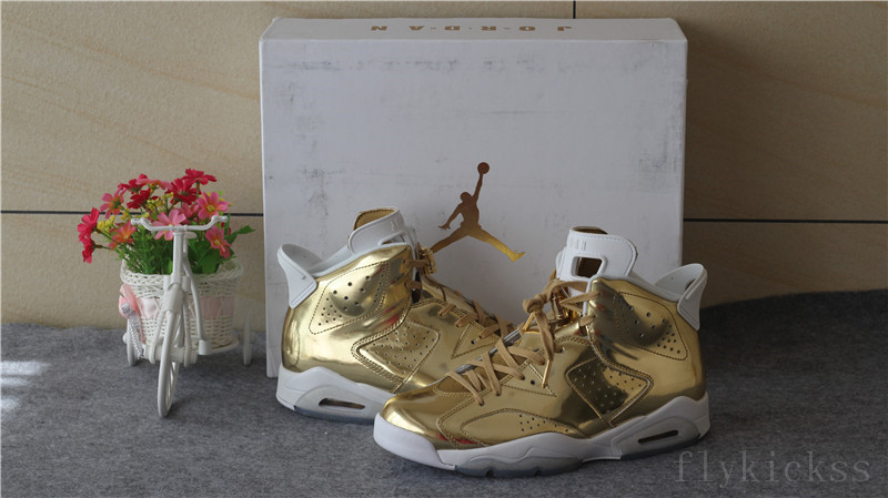 Top Quality Air Jordan 6 Pinnacle Metallic Gold